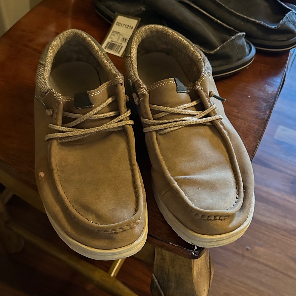 Hey dudes  Moc Toe Lace-Up Shoes - Tan